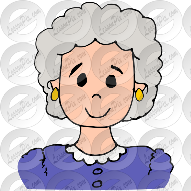 Grandmother Picture for Classroom / Therapy Use - Great Grandmother Clipart