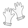 I wear gloves outside in the winter to keep my hands warm.