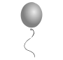 Gray Balloon Stencil