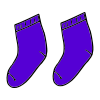 I wear socks on my feet to keep them warm.