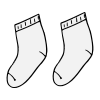 I put on socks.
