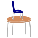 Chair on table Stencil