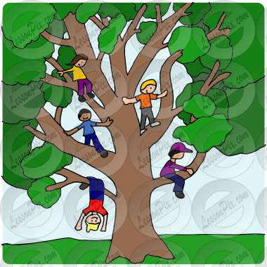 Climb Tree Picture for Classroom / Therapy Use - Great Climb Tree Clipart