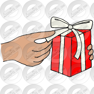 unwrapping presents clip art