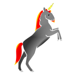 Male Unicorn Stencil
