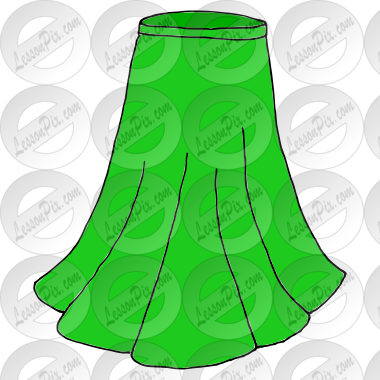 Skirt Picture for Classroom / Therapy Use - Great Skirt Clipart