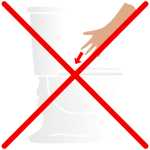 No Hand in Toilet Stencil