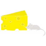 Mouse and Cheese Stencil