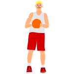 Basketball Player Stencil