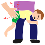 Spank Picture for Classroom / Therapy Use - Great Spank Clipart