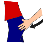 Spank Picture for Classroom / Therapy Use - Great Spank Clipart