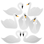 Seven Swans Stencil