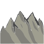 Mountains Stencil