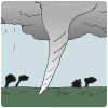 One day a tornado struck,