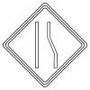 lane ends