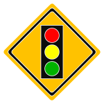 Traffic Light Ahead Stencil