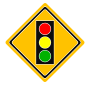 Traffic Light Ahead Stencil