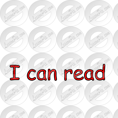 I can read
