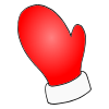 My red mitten keeps my hand warm.