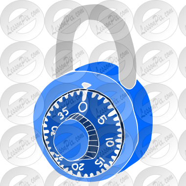 Combination Lock  Stencil