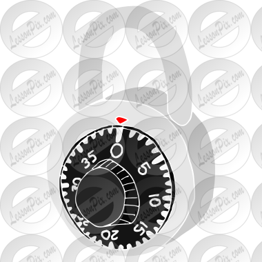 Combination Lock  Stencil