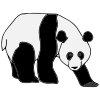 The pandas were sitting
