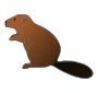 Beaver Stencil for Classroom / Therapy Use - Great Beaver Clipart