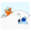 Having a Snowball Fight