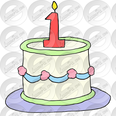 first birthday cake clipart