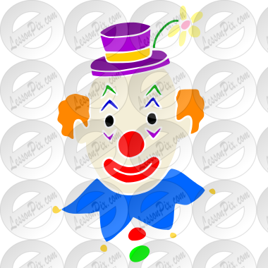 Clown Stencil for Classroom / Therapy Use - Great Clown Clipart