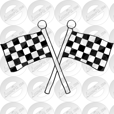 Checkered Flags Outline