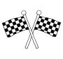 Checkered Flags Outline