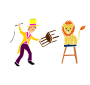 Lion Tamer  Stencil