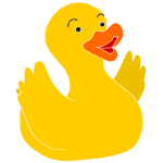 Excited Duck Stencil