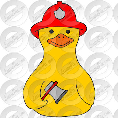 Firefighter Rubber Duck Picture for Classroom Therapy Use Great Firefighter Rubber Duck Clipart