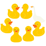 Duck Duck Goose Stencil