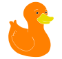 Orange Duck Stencil