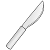 "Here is a a knife."