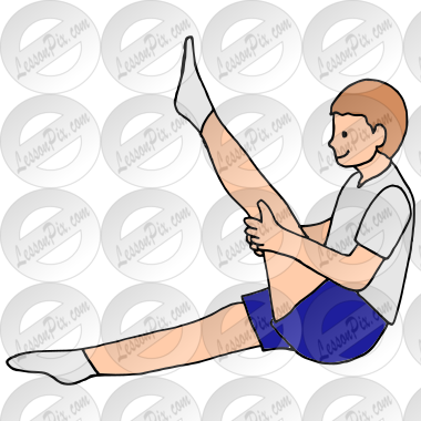 Leg Lift Picture for Classroom / Therapy Use - Great Leg Lift Clipart