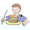 He+likes+to+eat+pancakes. Picture