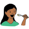 I use my mouth to eat.