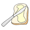 2. Use a knife to spread icing over all of the donut