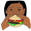 eat hamburger Picture