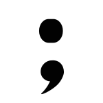 Semicolon Stencil