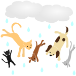 Raining Cats and Dogs Stencil