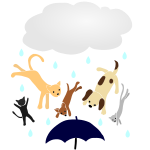 Raining Cats and Dogs Stencil