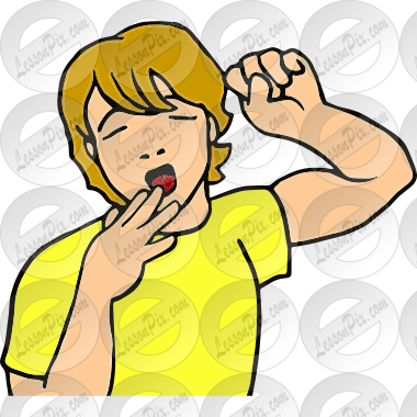 Yawn Picture for Classroom / Therapy Use - Great Yawn Clipart