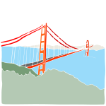 Golden Gate Bridge Stencil
