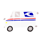 mail truck Stencil