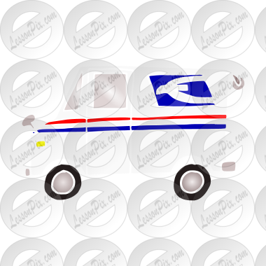 mail truck Stencil